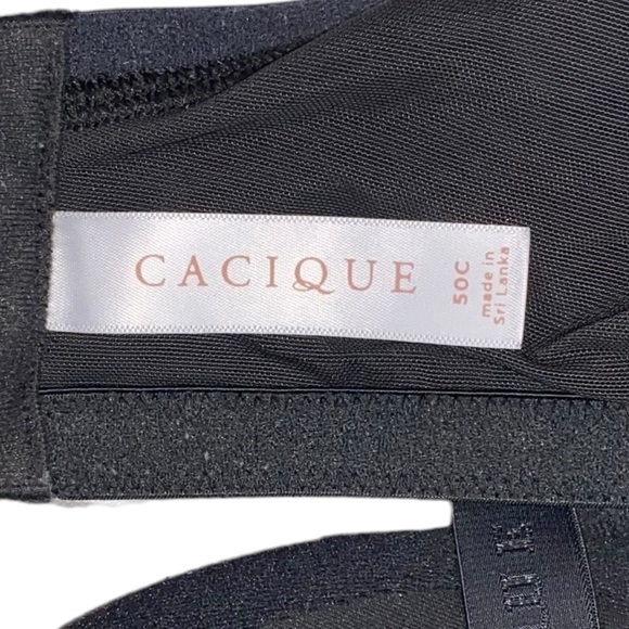 Cacique Size 50C Black and White Polka Dot Underwire Lined Back Closure‎ Bra - Picture 2 of 5